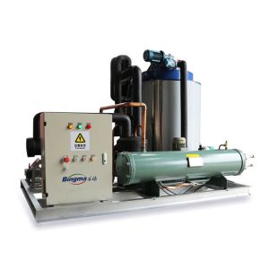 Automatic Fresh Water Flake Ice Machine 50 Tons Direct Cooling