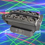 High Setting 8 Eyes RGB Laser Spider Beam Moving Head Stage Lights