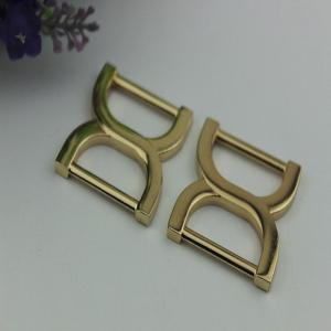 China Bag fitting zinc alloy 25 mm light gold metal straps buckles for webbing factory