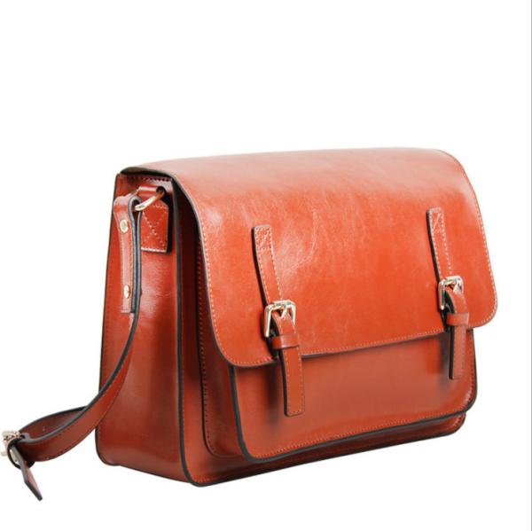 Cow Leather Message Bags Cowhide Briefcase Cross-body British Handbag