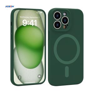China IPhone 16 14 Magsafe Liquid Silicone Cell Phone Case With Customizable Logo factory