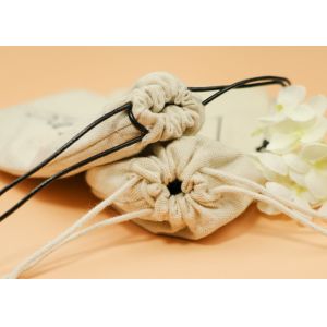 China Portable Drawstring Backpack Bag Cotton And Linen Beam Pockets Custom Size factory