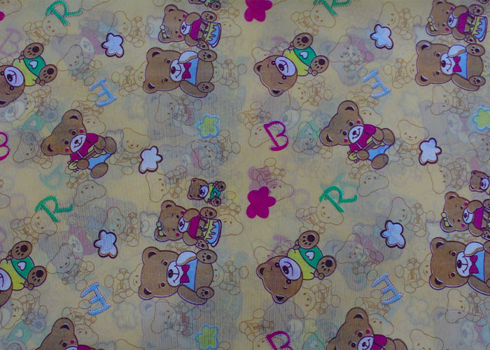 Polyester Warp Knitted Color Printing Mattress Quilting Fabric 225cm Width