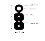 G657A2 FTTH drop fiber optic data cable 1-4 cores , LSZH meterial