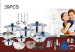 Wholesale Cost 39pcs Cooking Pot Stainless Cookware Sets for Kitchen