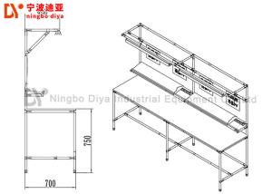 China Polished Surface Production Industries Workbench , Unilateral Beige Heavy Duty Workbench factory