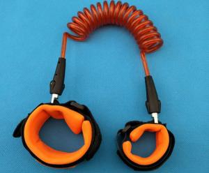 China New Arrival Orange Color Coiled Leash Strong Leg Rope Safety Harnessor for Children Security factory