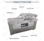 Dried Pork Slices Ham Sausage Steak Dual Chamber Vacuum Sealer