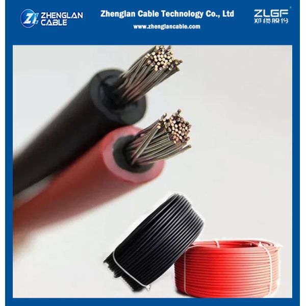 0.6 / 1.0 KV XLPE / XLPO Insulation Twin Core Solar Cable 6mm Adapted To PV Systems EN 50618