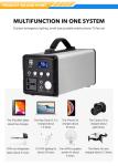360WH Portable Solar Charging Station For Outdoor Emergency Power Supply