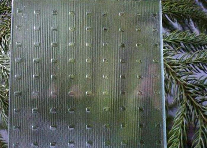 Diamond / Nashiji Decorative Patterned Glass Flat Shape For Construction