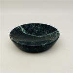 Round Shape Bathroom Countertop Accessories in Great Flowers Green Marble