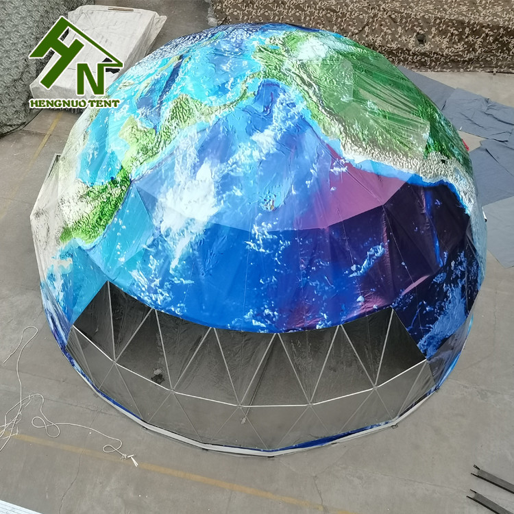 Outdoor Large Diameter 10m Spray Painting Geodesic Dome Tent For Events