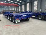 3 Axle Flatbed Semi Trailer 2×20Feet or 40Feet For Container Carrying