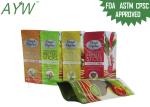 Zipper Food Packaging Bags Environmentally Ally Friendly Gravure Printing For