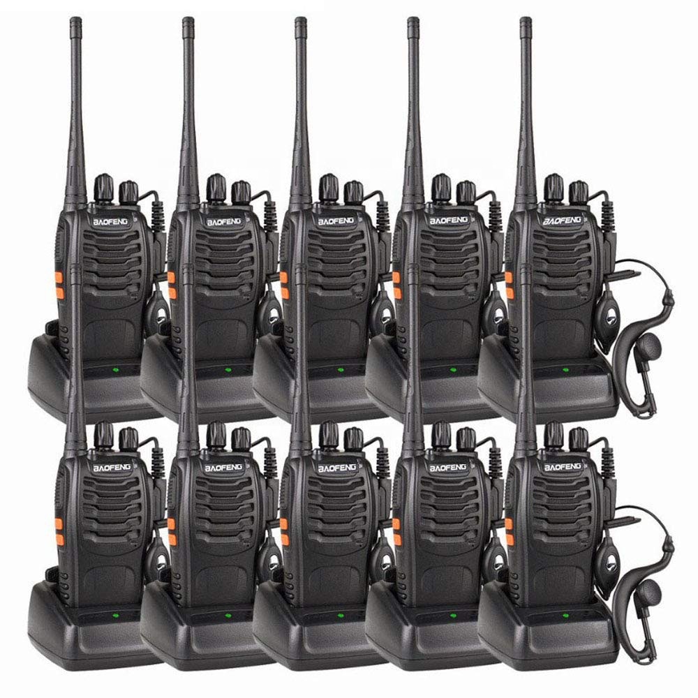 Portable DC 3.7V 2 Way Walkie Talkie , Practical UHF Hand Held Radio Bf-888S