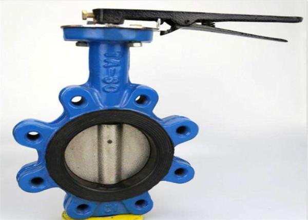 Pin Stainless Steel Lug Butterfly Valve , Handle Cast Iron Wafer Type Butterfly