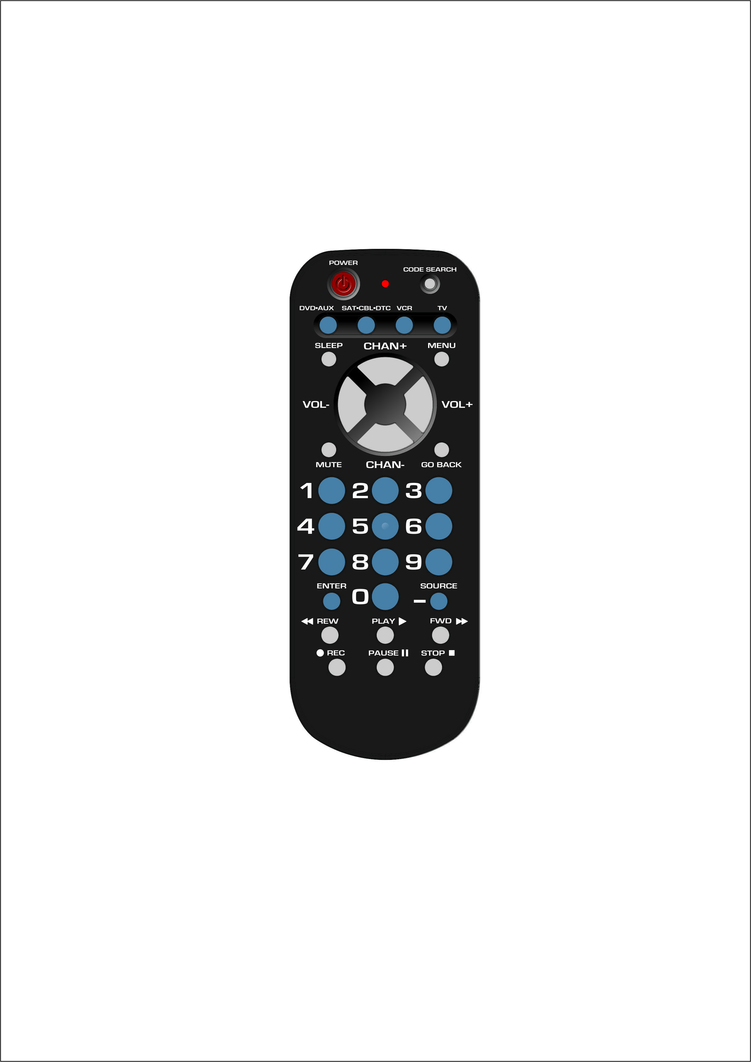 RC32J Remote Control For Set Top Box Power Efficiently Enhanced Signal Strength