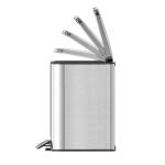 Rolling Cover Type Stainless Steel Soft Close Pedal Trash Can for Bathroom