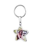 Promotional Blank Metal Keychain Double Sided Sublimation Heart Keychain Custom
