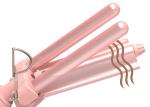 Triple Barrel Mini Travel Curling Iron With 360 Swivel Power Cord