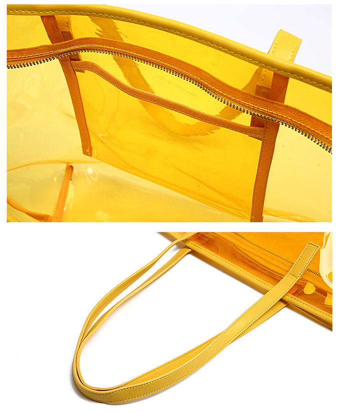 Large Transparent PVC Shoulder Handbag For Women Travel
