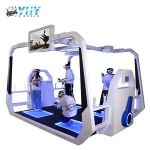 China 4 Players Virtual Reality Amusement Park Simulator 9D VR Gaming Platform factory