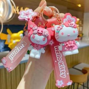 China Kawaii Keychain for Backpacks Pendent Cartoon Anime Hellos Figure Keychain in Bulk factory