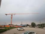 QTZ80 Flat Top Construction Tower Crane With 0-100 M/Min Hoisting Speed