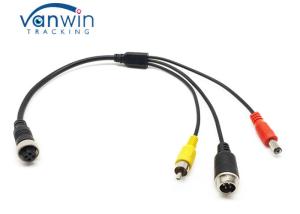 China DVR Accessories, external Microphone Adapter 4 Pin Female Aviation Plug to 4pin male+RCA+DC factory