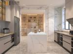 Modern Elegance U Shaped Stainless Steel Kitchen Cabinet With Seamless