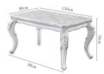 Hotel Rectangular Marble Dining Table , European Solid Marble Dining Table