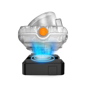 15000 LUX LED Mining Cap Lamp with Inductive Charging OLED Display