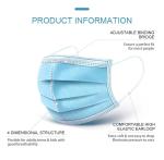 Resist Virus Disposable Medical Mask 50 PCS 3 Ply Non Woven Face Mask 0.25 kg