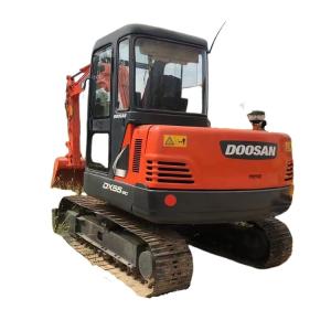 China Doosan Mini Excavator DX55 5 Ton Used in Good Condition from Korea Made in Korea factory