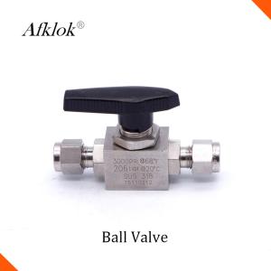 China SS 316 Hose Connector Stainless Steel Tube Fittings 2 Way High Pressure Ball Valve factory
