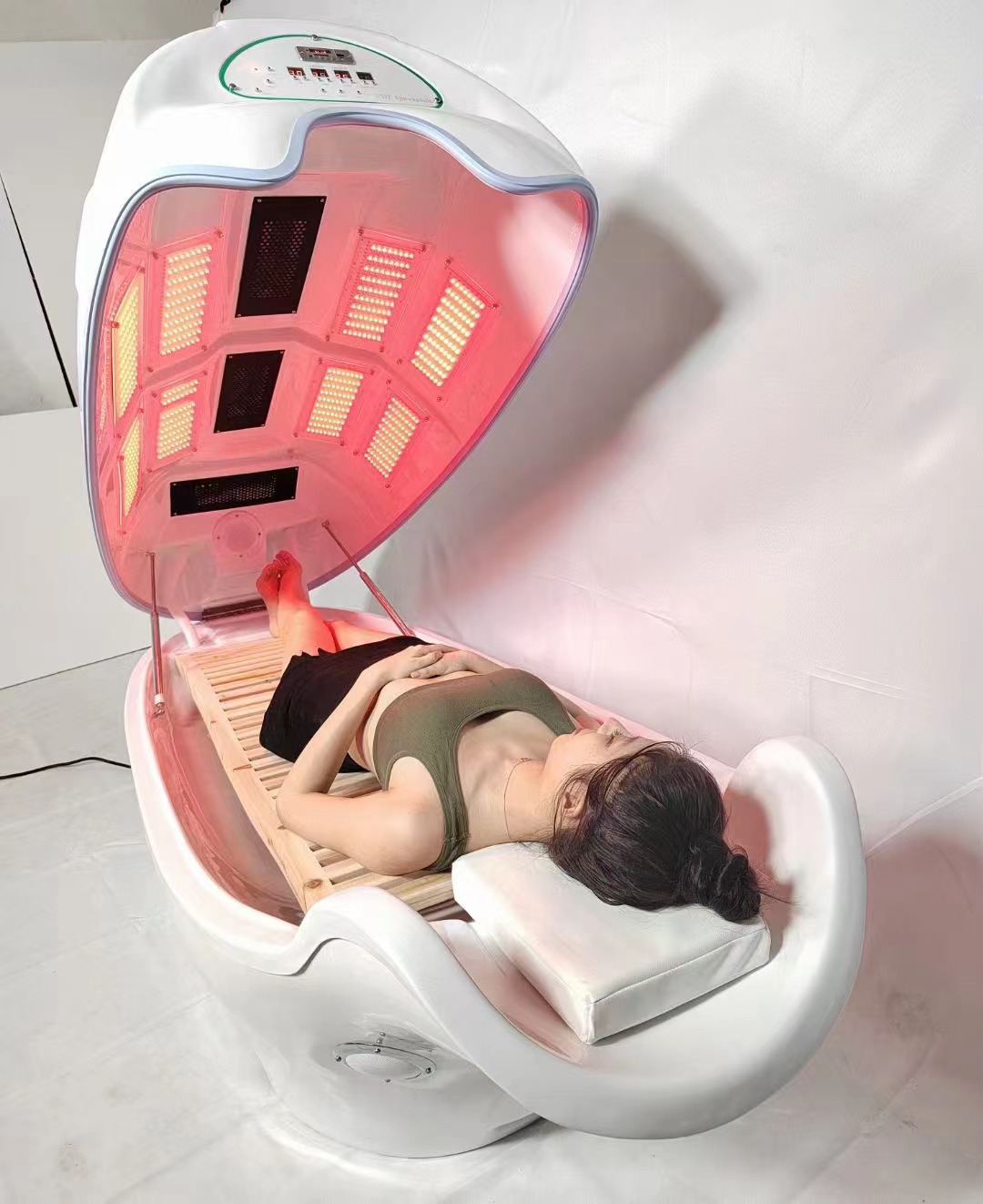 8pcs Led Lights Photon Infrared Jade Sauna Pod Spa Hydromassage Capsule