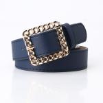 Decoractive Black Pu Leather Belts 2.8cm O Ring Belt Buckle