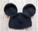 yellow black cartoon mickey mouse hat cap cotton handmade Photography Prop