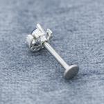 Blue Crystal 16g Labret Piercing Jewelry
