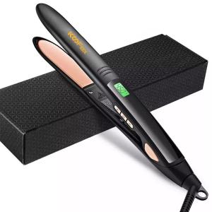 China 2 In 1 PTC Heater Flat Iron Hair Straightener Multi Temperature LCD Display factory