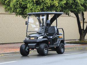 China Black Lifted 2+2 Seater Electric Hunting Golf Car For Amusement Parks, Golf Course factory