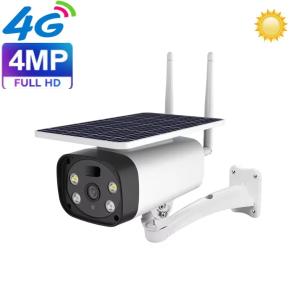 China 4G Outdoor Waterproof 5W Solar Panel IP Security Surveillance Bullet Camera For PIR Night Vision Human Body Detection factory