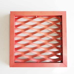 China Custom Colors Powder Coating Mesh Ceiling Panels / Diamond Metal Mesh Panels factory