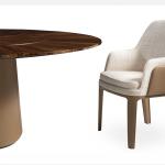 Pine Burl Luxury Modern Dining Room Tables 1.6m Kitchen Table Sets