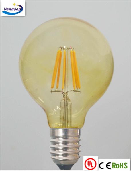 vintage G80 led big golf light with E27 4W 6W 8W 10W 230v 2200K 2700k CE CLEAR