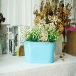 Exquisite Wall Hanging Ornaments Multicolor Decorative Metal Flower Pots ODM