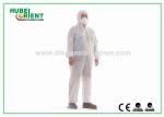 White Protective Disposable Coveralls With Both Hood And Feetcover For Protect