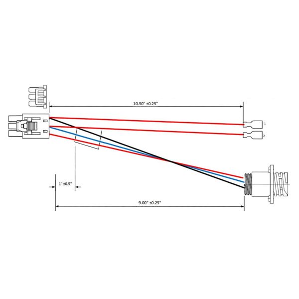 6 Pin 100mm Length Wire Harness Assembly Molex 1722582106 To 4 Pin TE 208130-1