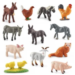 China Plastic Farm Animals Figures Set 12 Figures Suitable For Ages 3 Years And Up factory